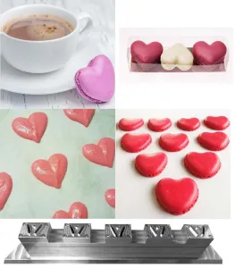 heart shaped macarons