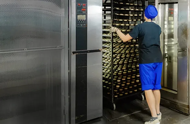 Erika Baking Equipment provides high-volume bakery equipment for commissary operators, including mixers, sheeters, depositors, rack ovens, industrial deck ovens, tunnel ovens, and dough-handling systems.