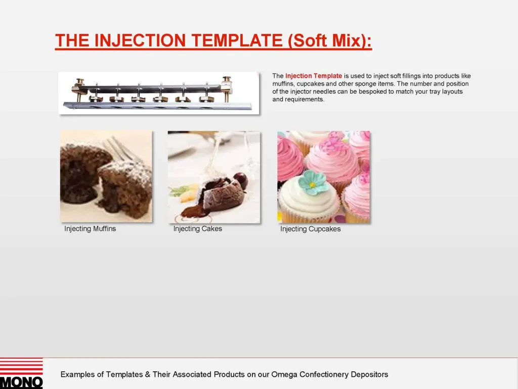 Mono Omega Series Confectionery Depositor Templates