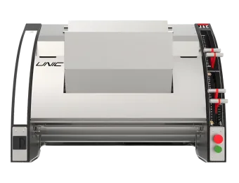 Front view of the JAC Unic French Bread Moulder for baguette and French bread production.