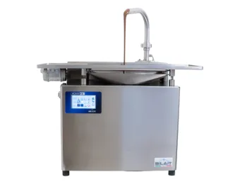 Bilait Adam K6 tabletop chocolate tempering machine with chocolate dispensing spout