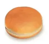 Finished round bun output from the JAC Tradiform D12 hamburger grid, used to illustrate hamburger-bun style moulding results.