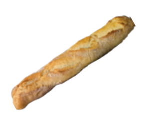 Finished long bread output from the JAC Tradiform D16 long-format grid OPTGRILFOR1601, used to illustrate long-product moulding results.