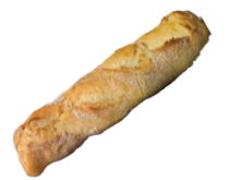 Finished long bread output from the JAC Tradiform D4 long-format grid OPTGRILFOR401, used to illustrate angled-blade long-product moulding results.