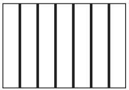 Grid layout diagram for the JAC Tradiform D7 long-format grid OPTGRILFOR701, showing the 7-piece moulding pattern used for elongated bread production.