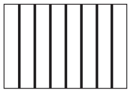 Grid layout diagram for the JAC Tradiform D8 long-format grid OPTGRILFOR801, showing the 8-piece moulding pattern used for elongated bread production.