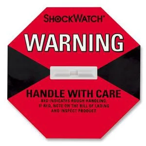 SHOCKWATCH impact indicator in normal condition for Erika Baking Equipment shipments